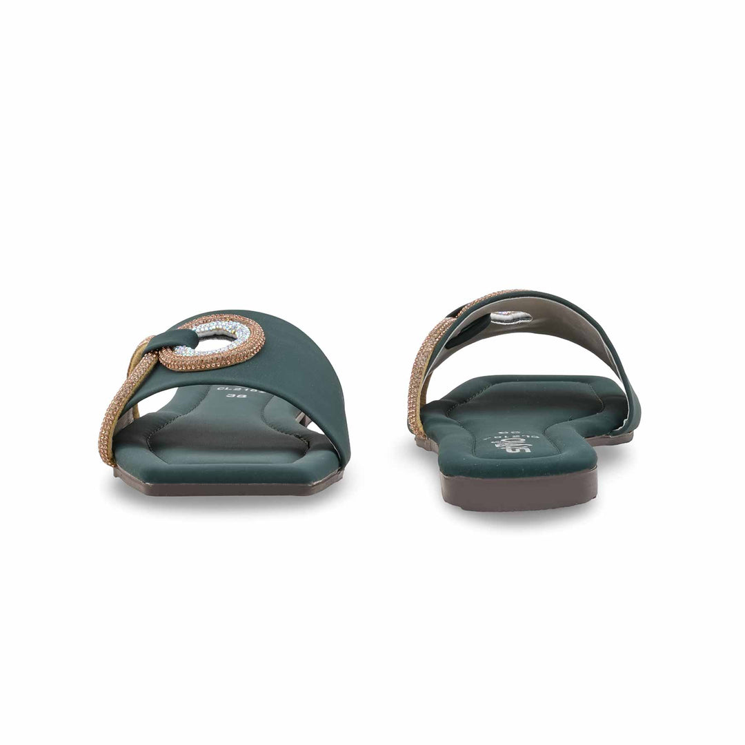 Green Casual Slipper For Women CL2182