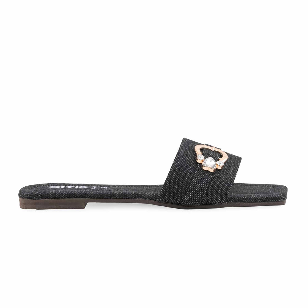 Black Casual Slipper For Women CL2183