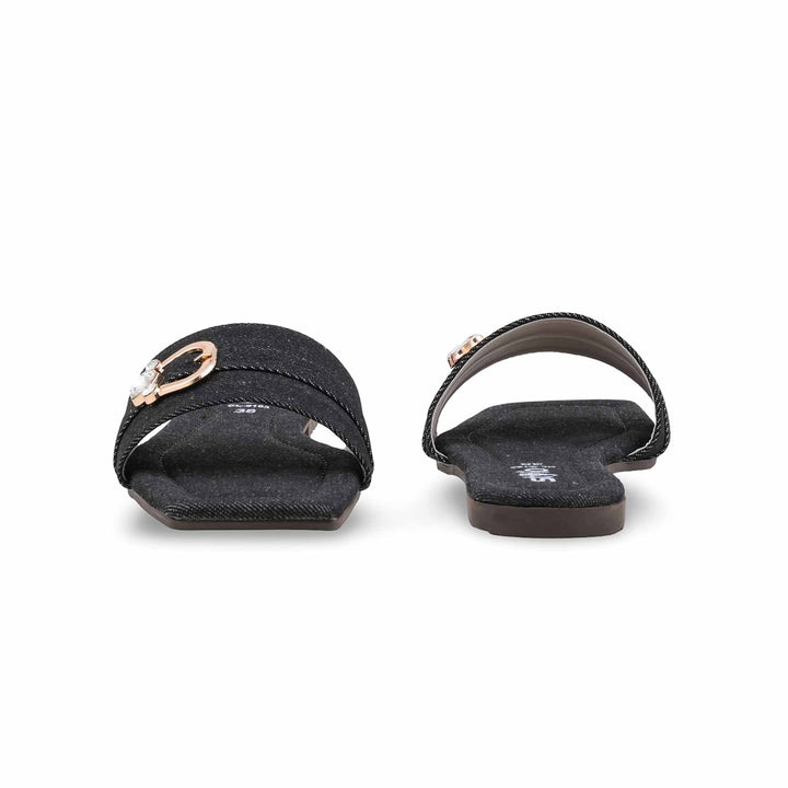 Black Casual Slipper For Women CL2183