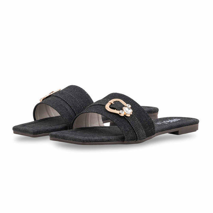 Black Casual Slipper For Women CL2183