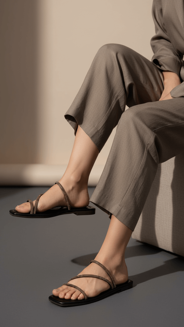 Black Casual Slipper For Women CL2185