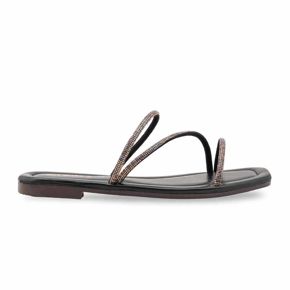Black Casual Slipper For Women CL2185