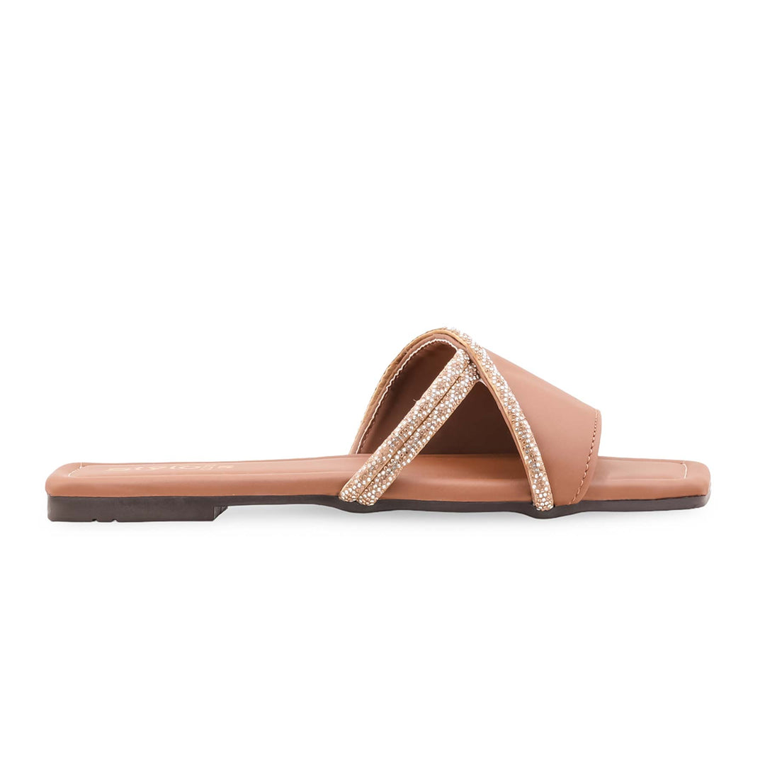 Brown Casual Slipper For Women CL2186
