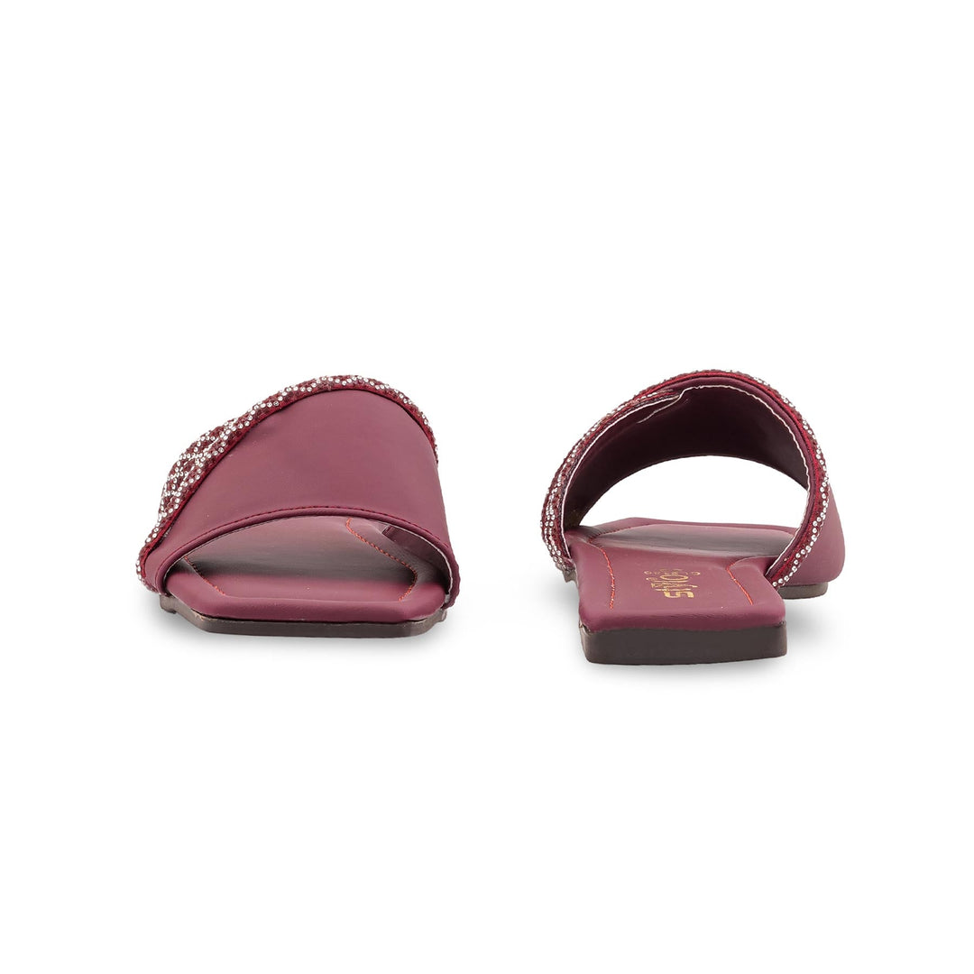 Maroon Casual Slipper For Ladies CL2186