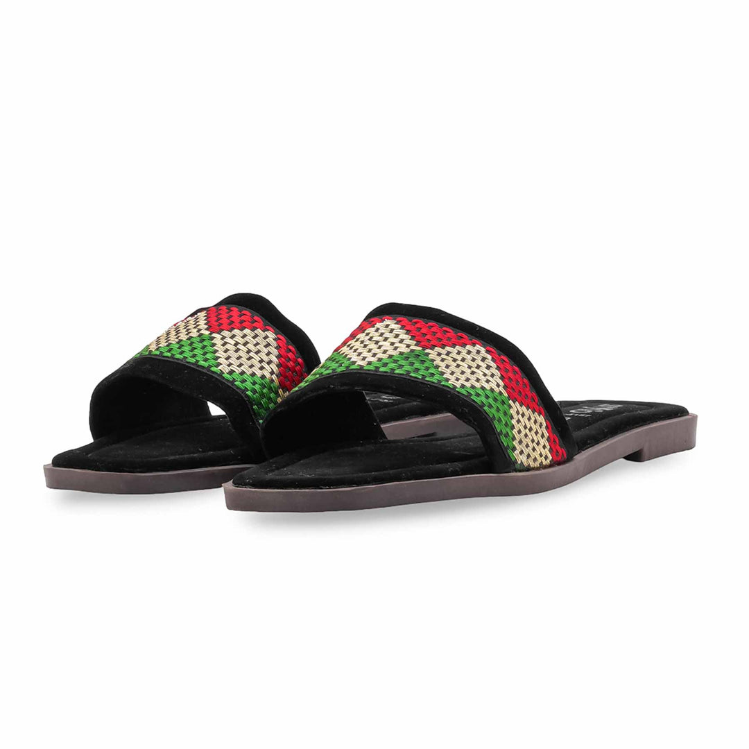 Black Casual Slipper For Women CL2187