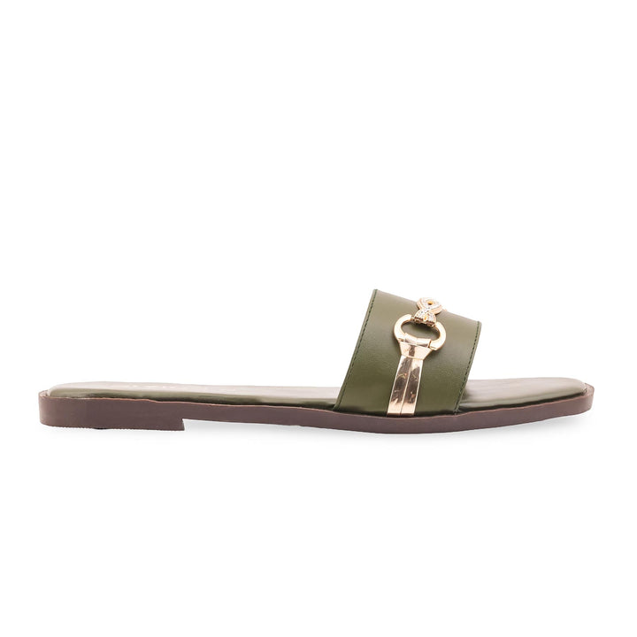 Green Casual Chappal For Ladies CL2189