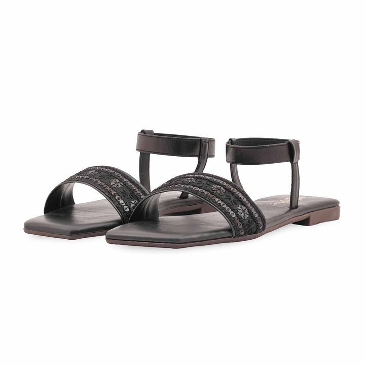 Black Casual Sandal For Women CL2191