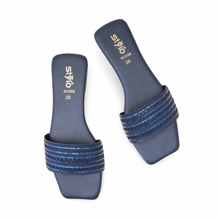 Navy Casual Slipper For Women CL2192