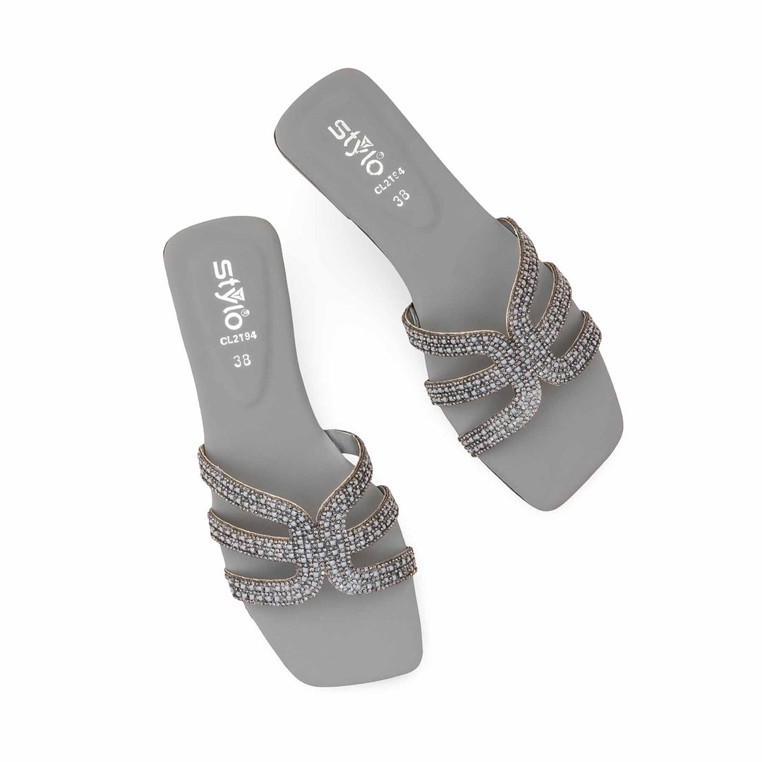 Grey Casual Chappal For Ladies CL2194