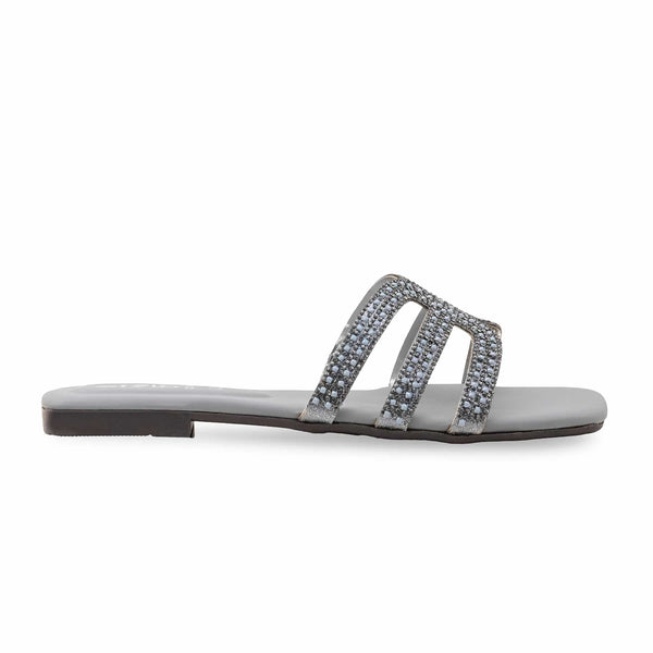 Grey Casual Chappal For Ladies CL2194