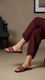 Maroon Casual Slipper For Women CL2195
