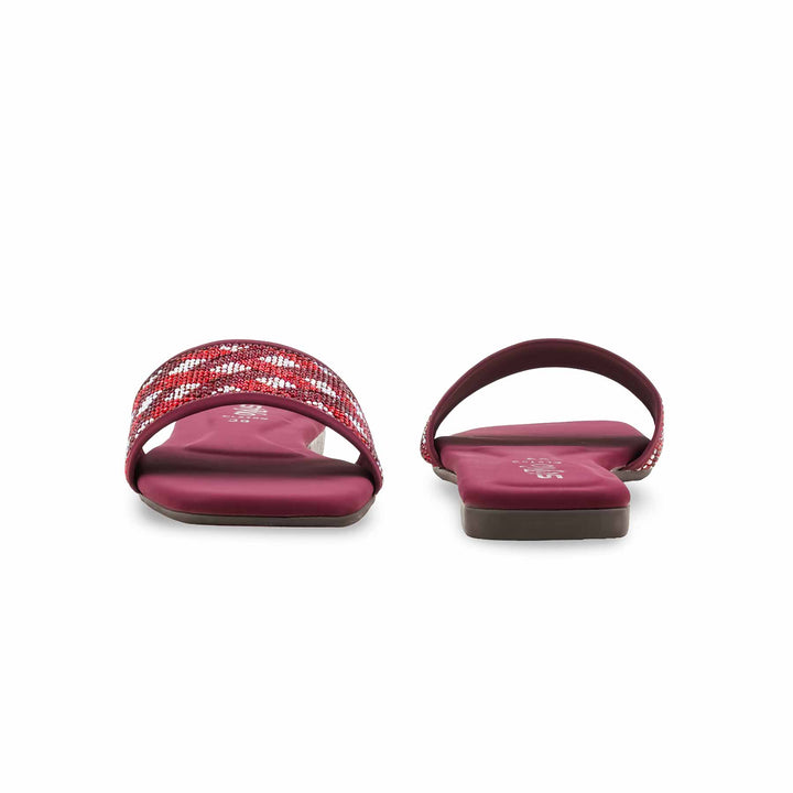 Maroon Casual Slipper For Women CL2195