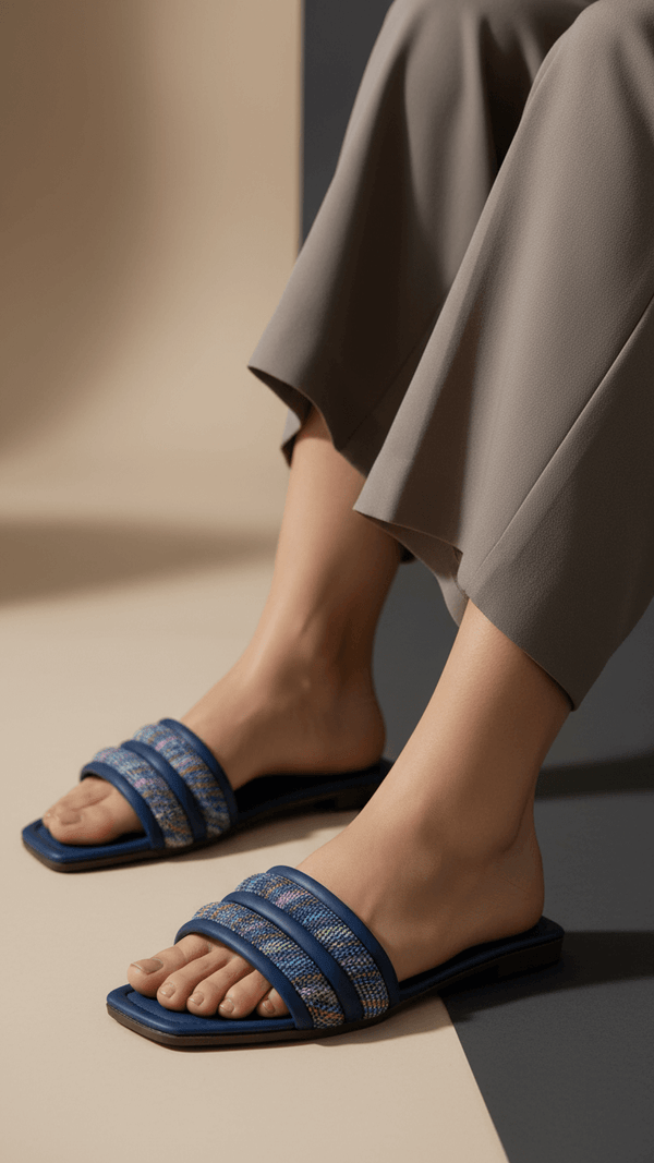 Navy Casual Slipper For Women CL2199