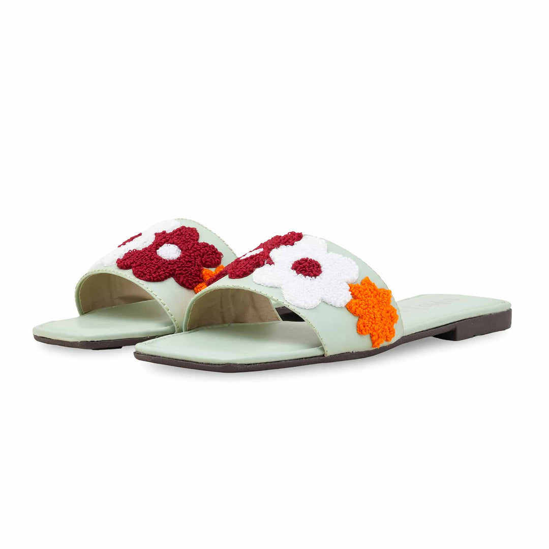 Green Casual Slipper For Women CL2200