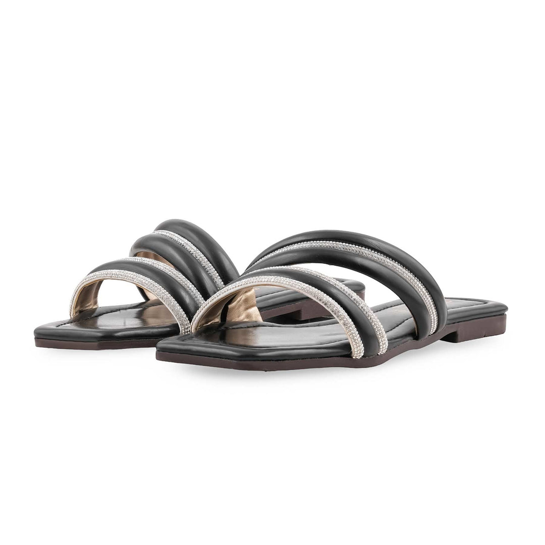 Black Casual Slipper For Women CL2204