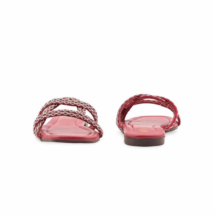 Maroon Casual Slipper For Women CL2207