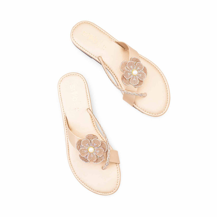 Golden Casual Chappal For Women CL2208