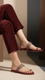 Maroon Casual Women Chappal CL2214