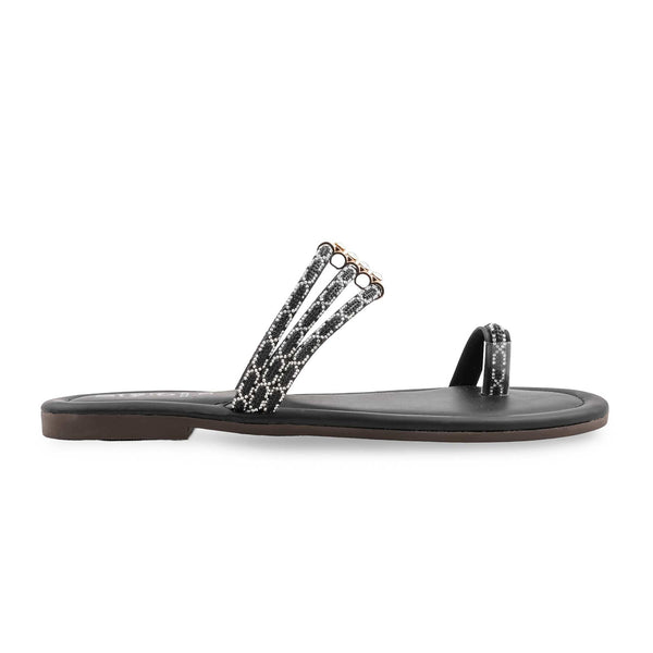 Black Casual Women Chappal CL2214