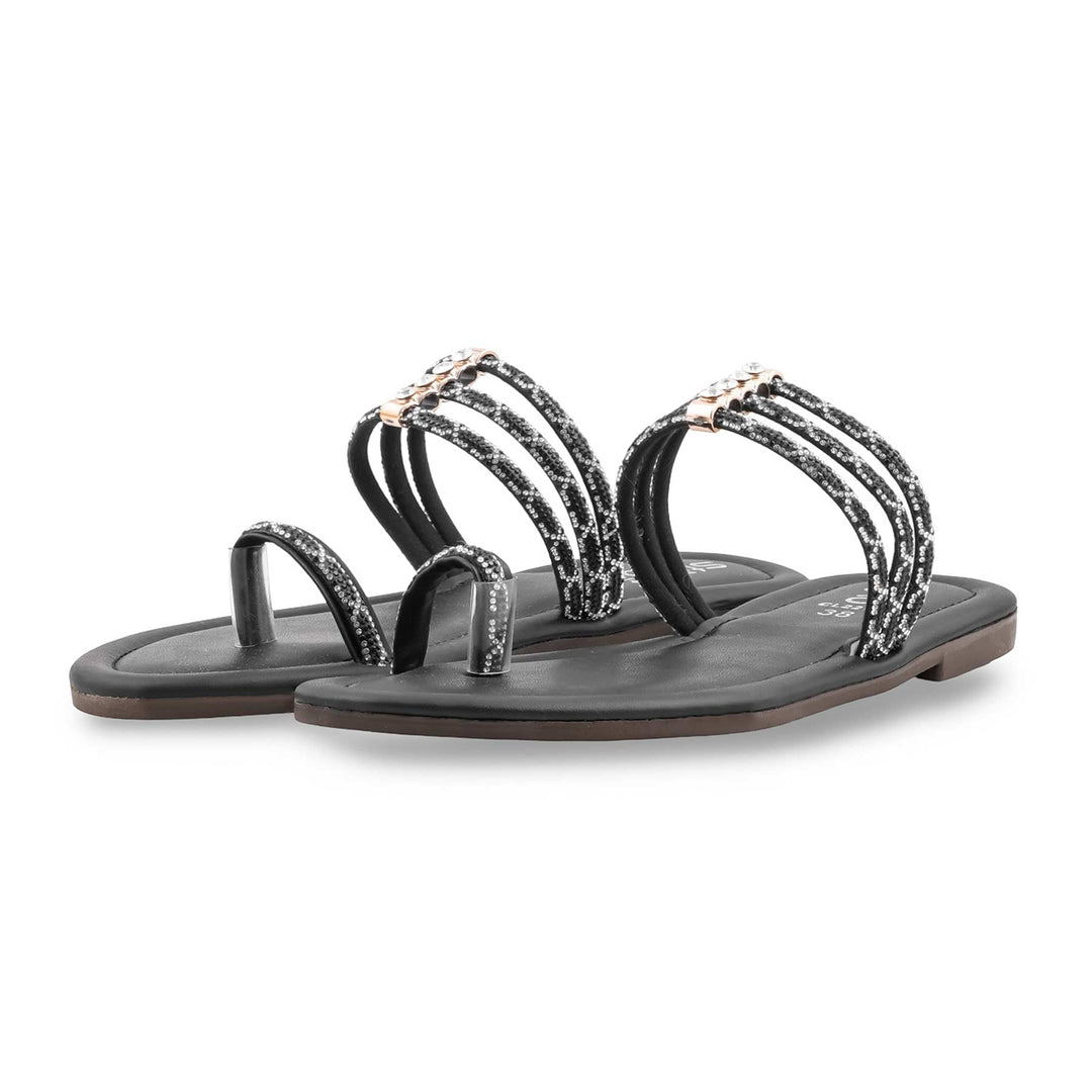 Black Casual Women Chappal CL2214