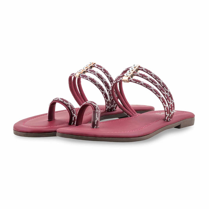 Maroon Casual Women Chappal CL2214