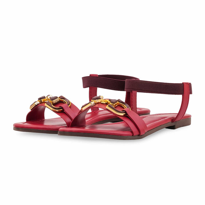 Maroon Casual Sandal For Women CL2215