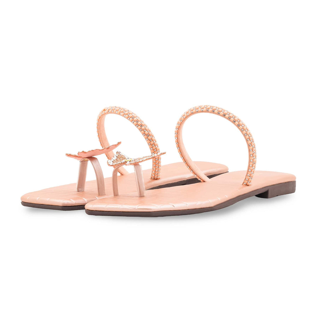 Peach Casual Chappal For Ladies CL2216