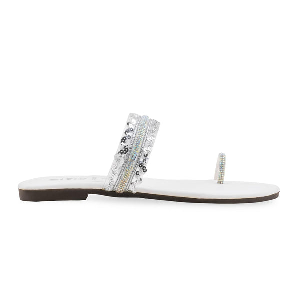 White Casual Women Chappal CL2217