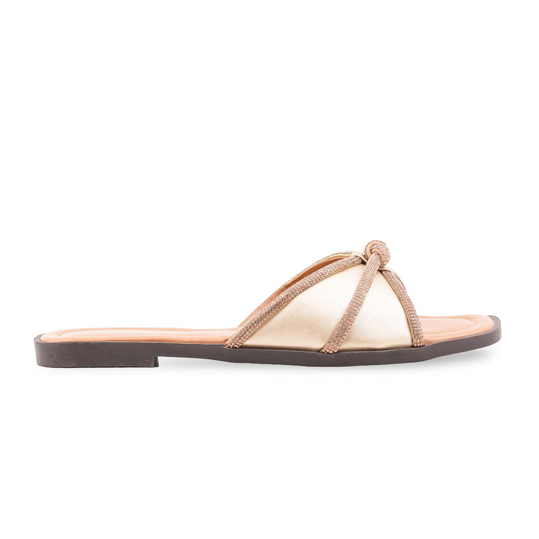 Golden Casual Slipper For Women CL2218
