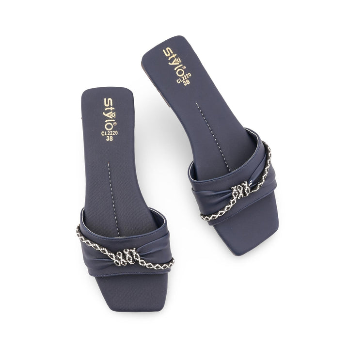Navy Casual Chappal For Ladies CL2220