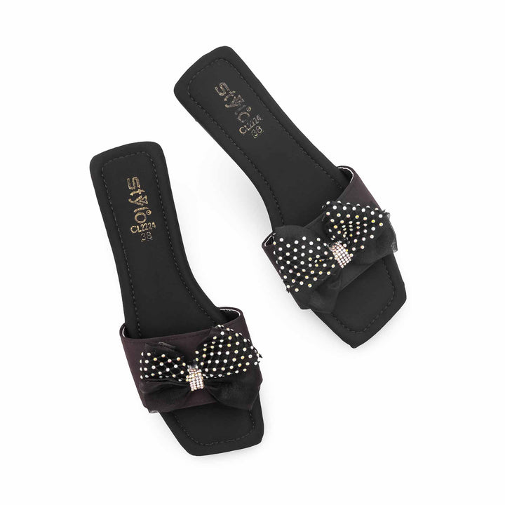 Black Casual Slipper For Women CL2224
