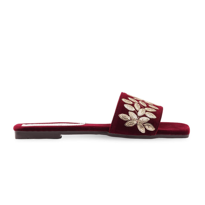 Maroon Casual Slipper For Ladies CL2228