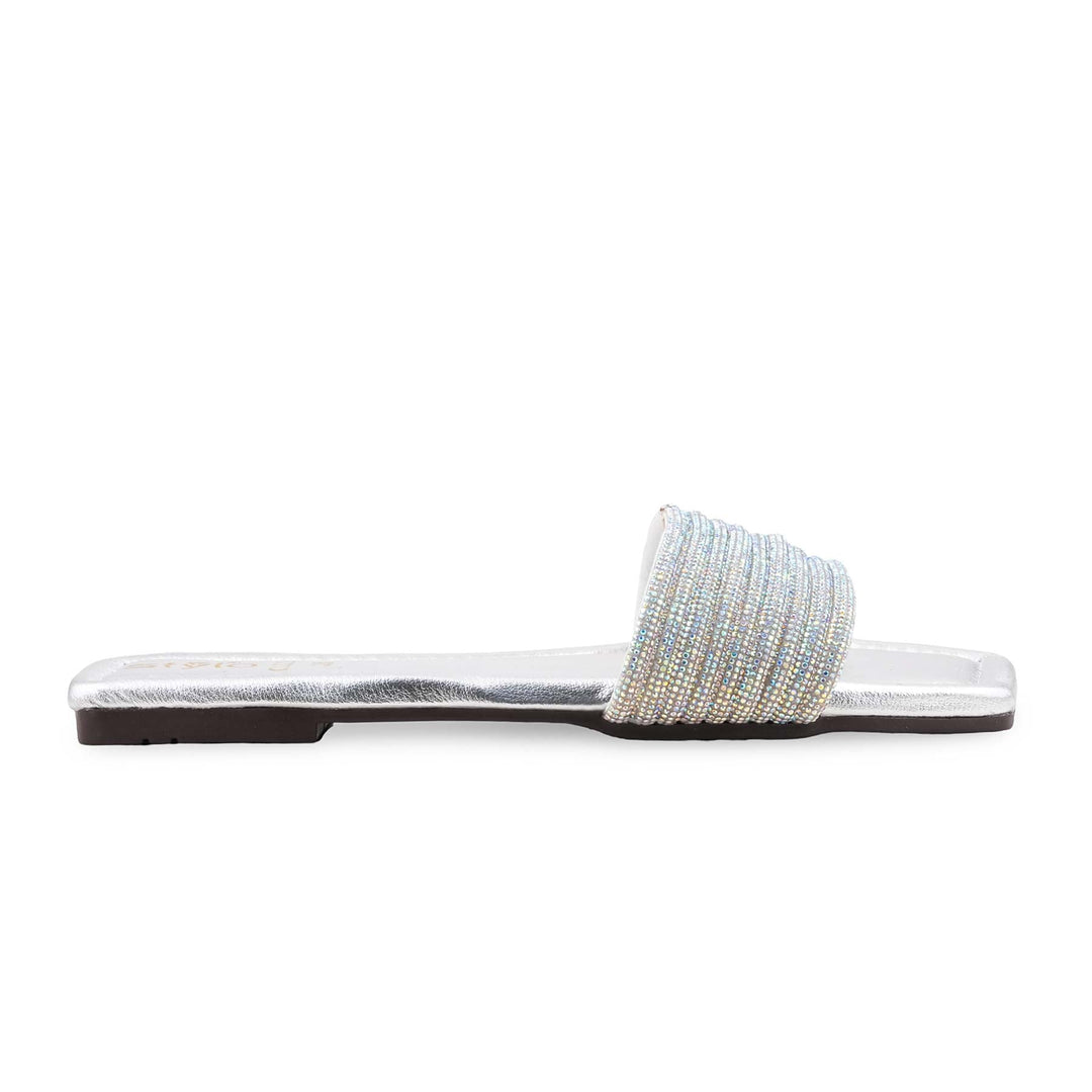 Silver Casual Slipper For Ladies CL2229