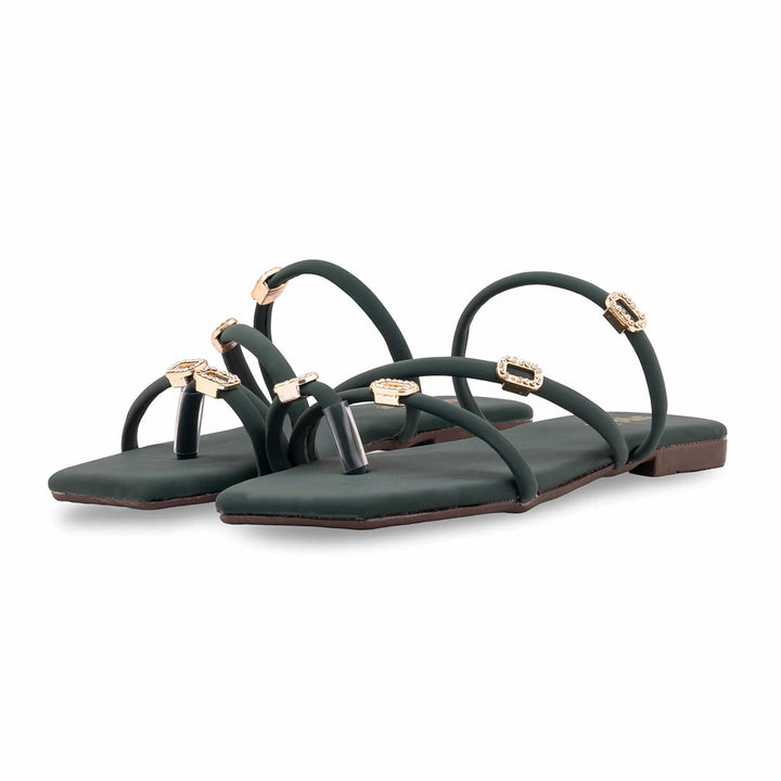 Green Casual Chappal For Ladies CL2231