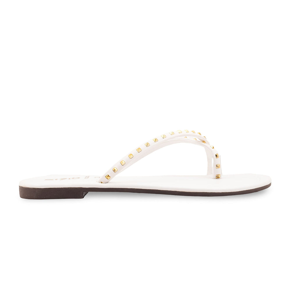 White Casual Chappal For Women CL2232