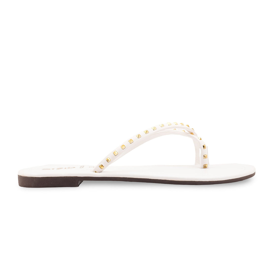 White Casual Chappal For Women CL2232