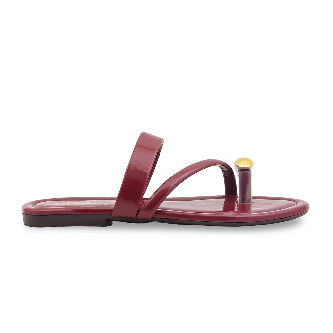 Maroon Casual Women Chappal CL2237