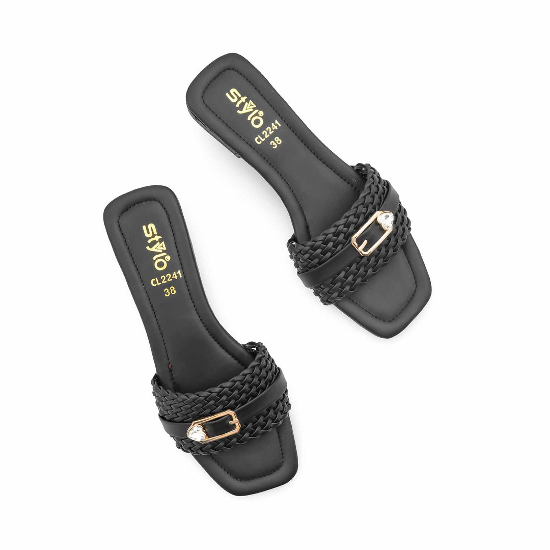 Black Casual Women Slipper CL2241