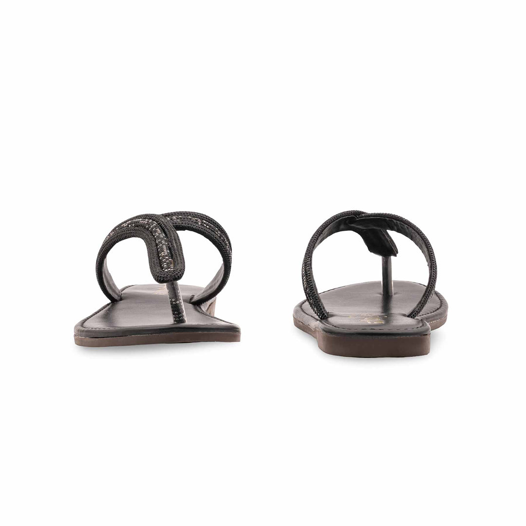 Black Casual Chappal For Ladies CL2245