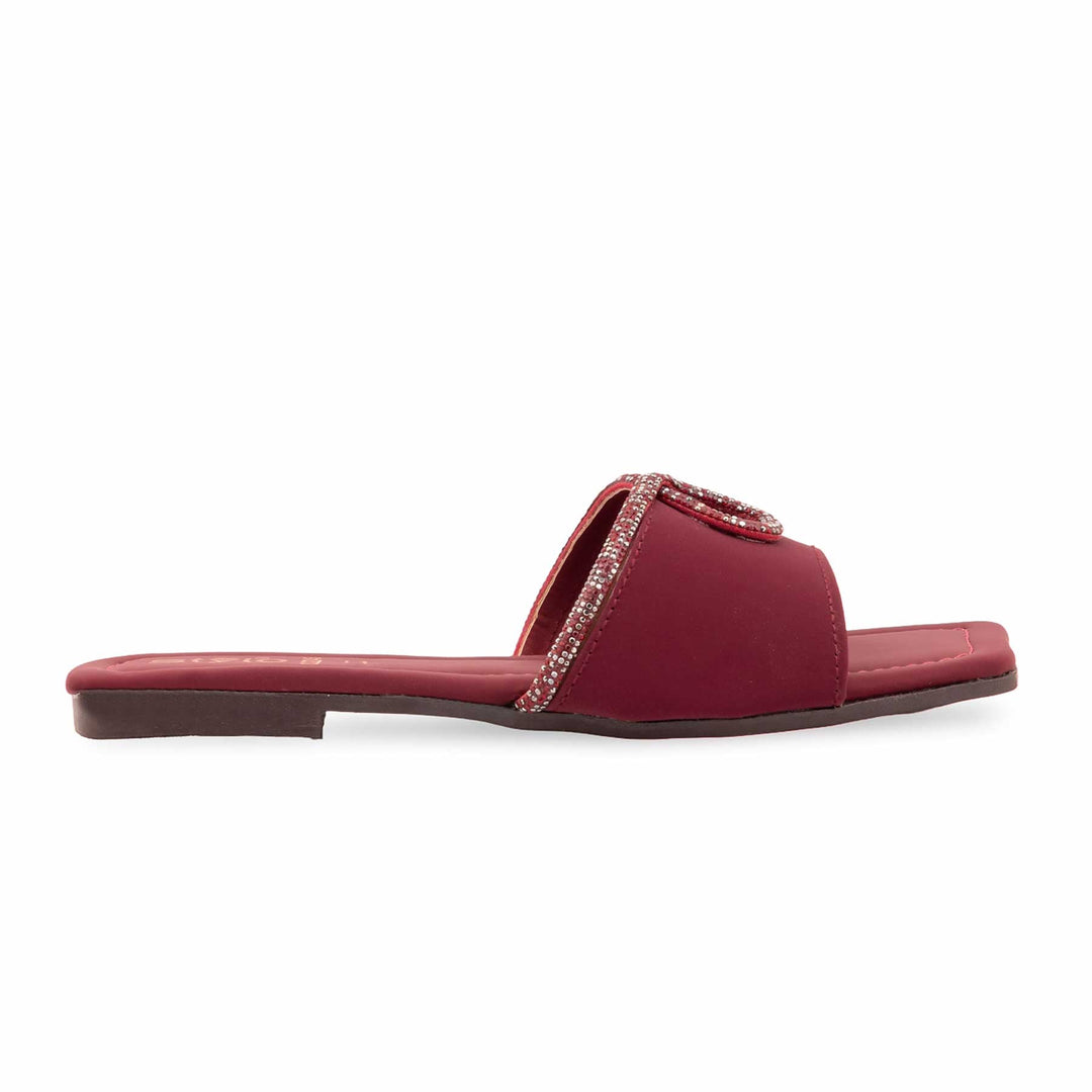 Maroon Casual Slipper For Women CL2246
