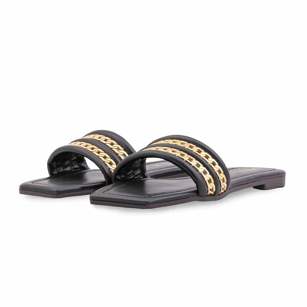 Black Casual Slipper For Women CL2249