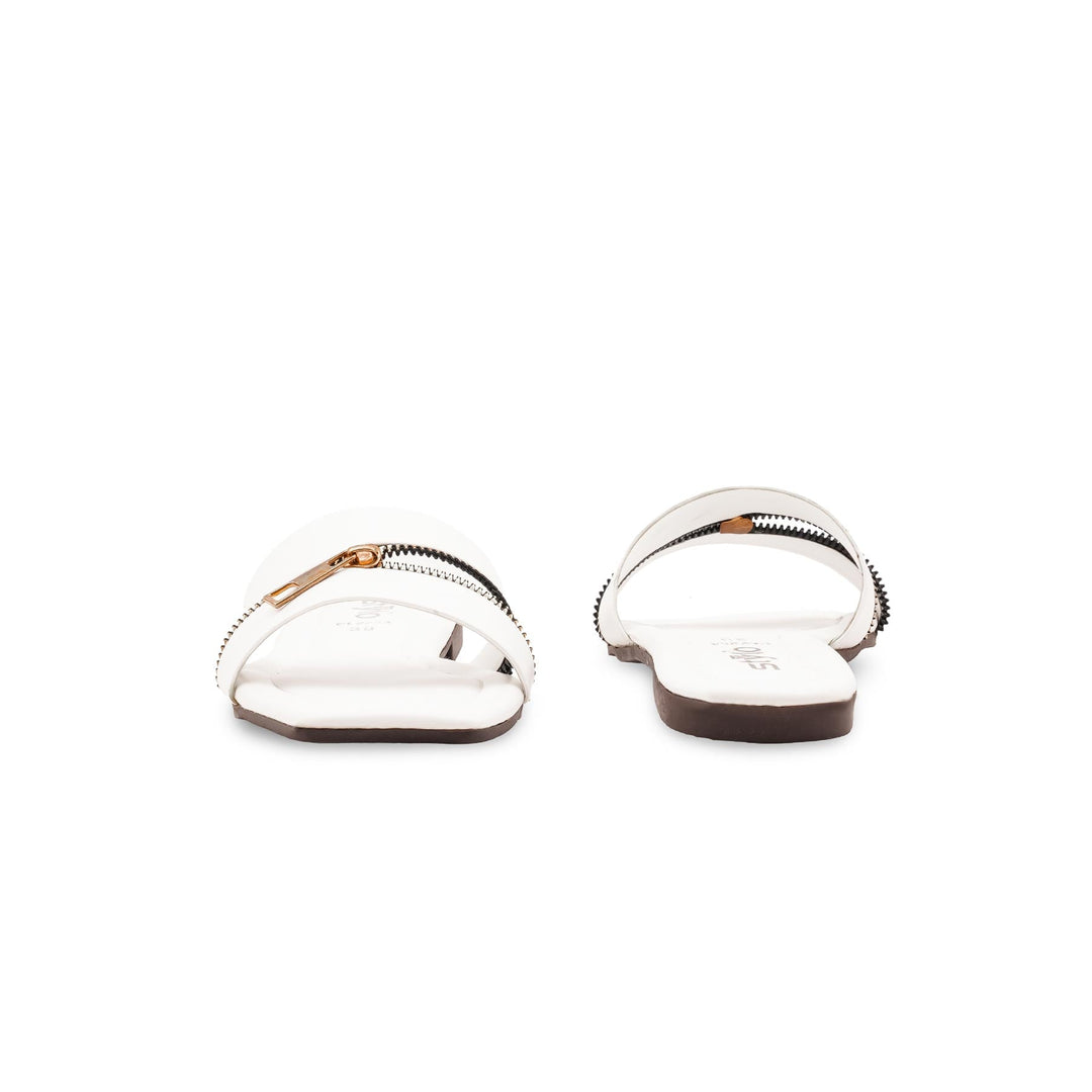 White Casual Slipper For Women CL2254