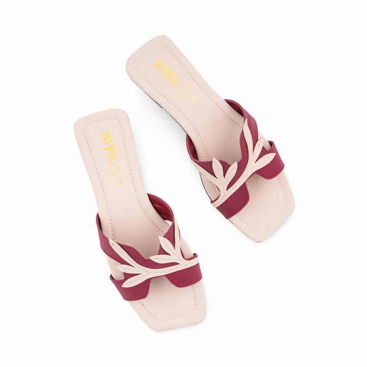 Maroon Casual Slipper For Women CL2258