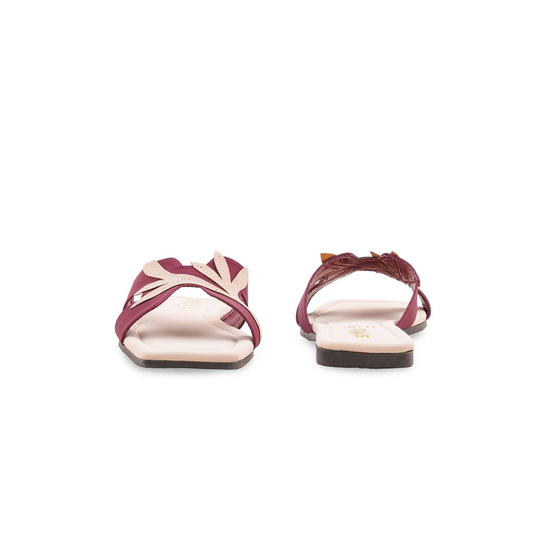 Maroon Casual Slipper For Women CL2258