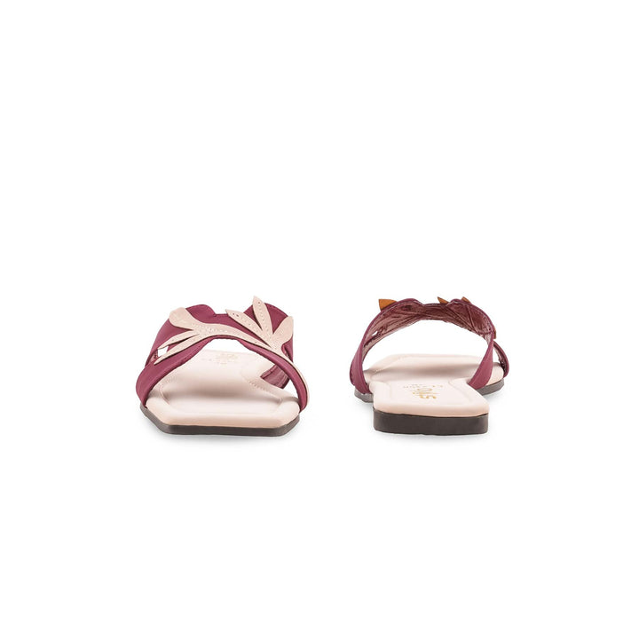 Maroon Casual Slipper For Women CL2258