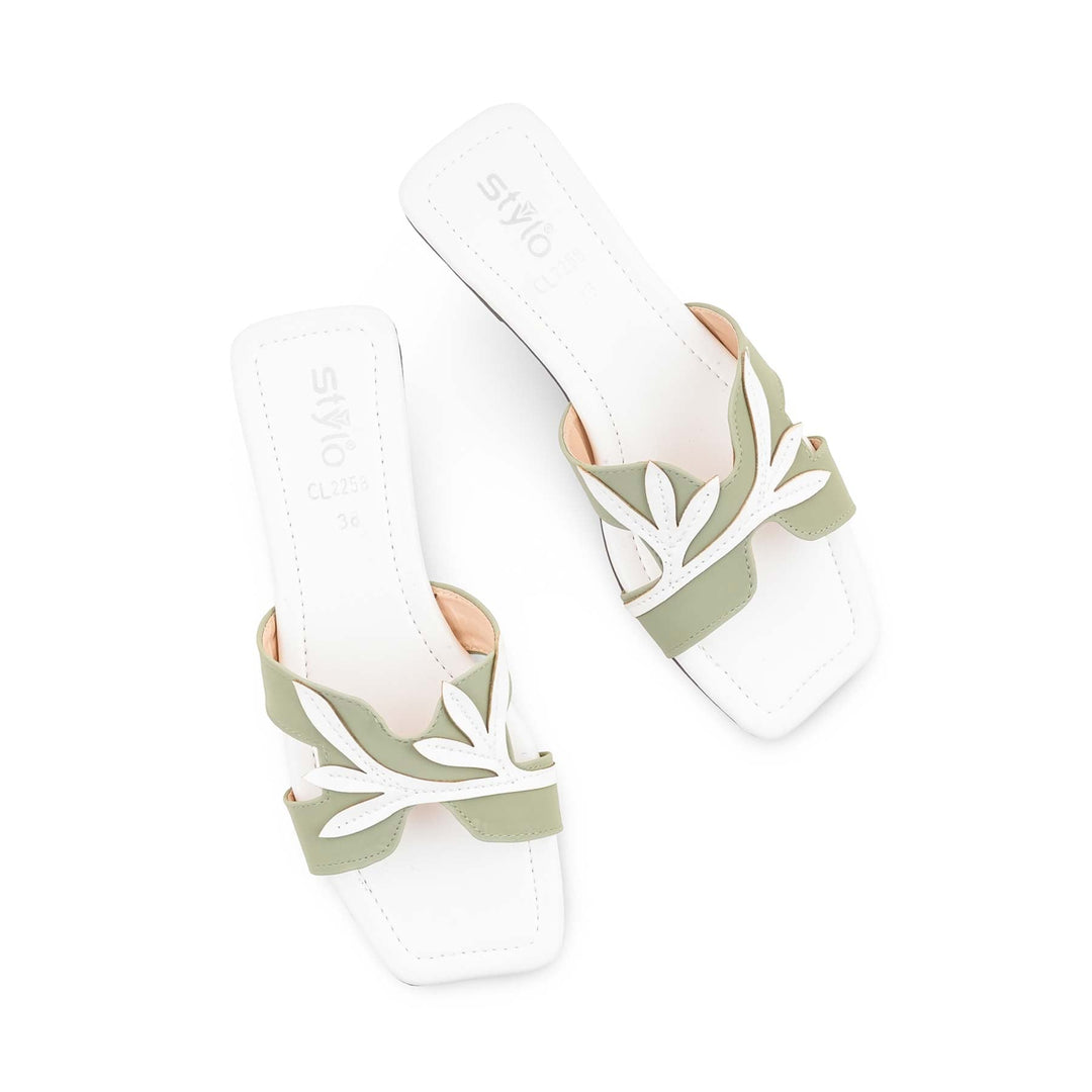 Green Casual Slipper For Ladies CL2258