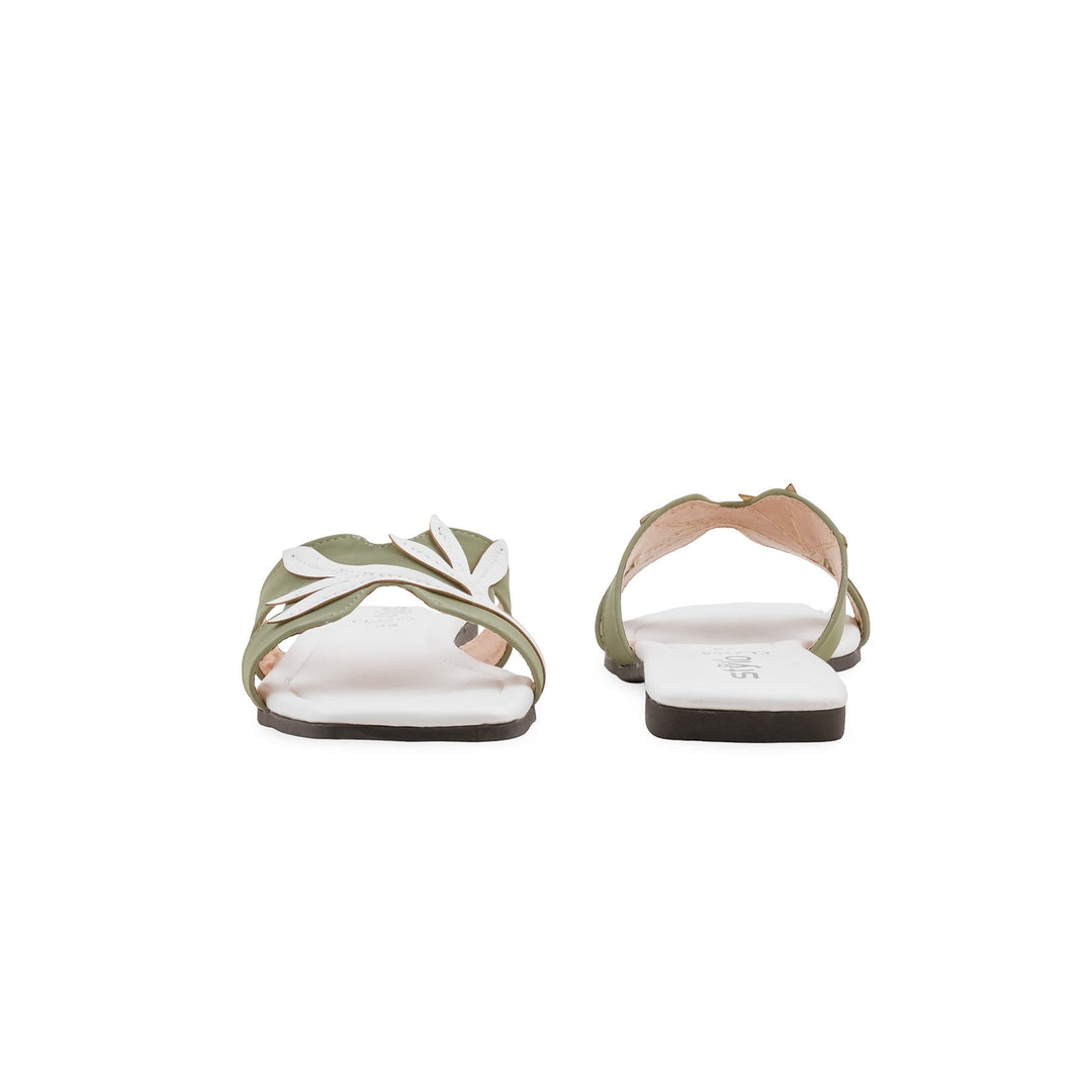 Green Casual Slipper For Ladies CL2258