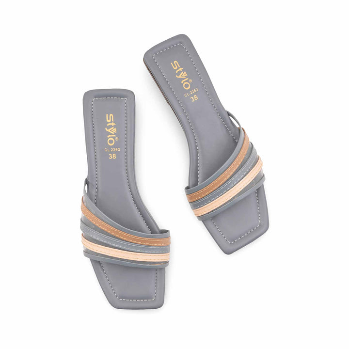 Grey Casual Slipper For Women CL2263