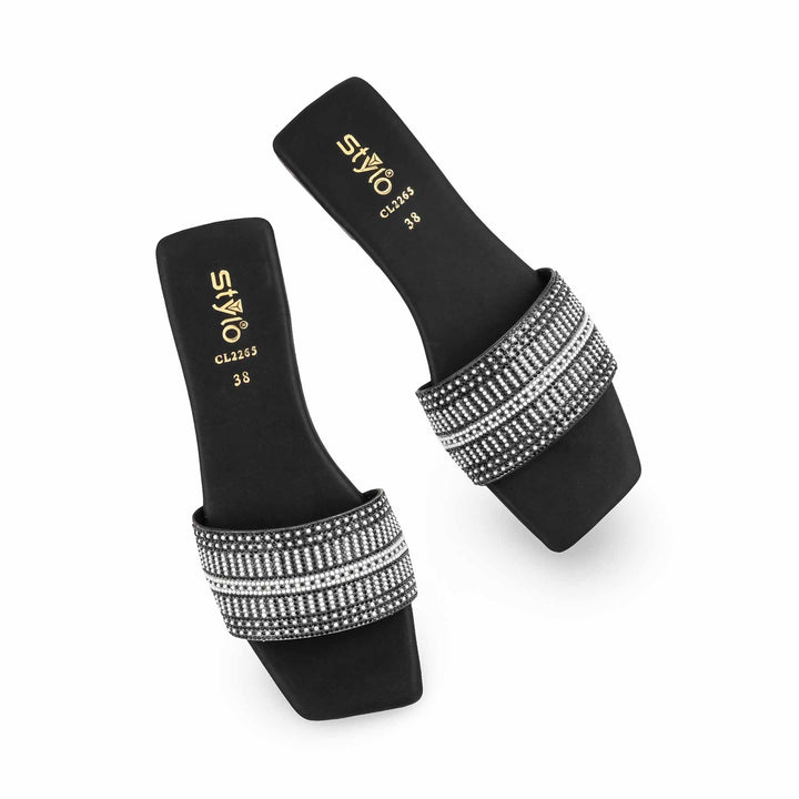 Black Casual Slipper For Women CL2265