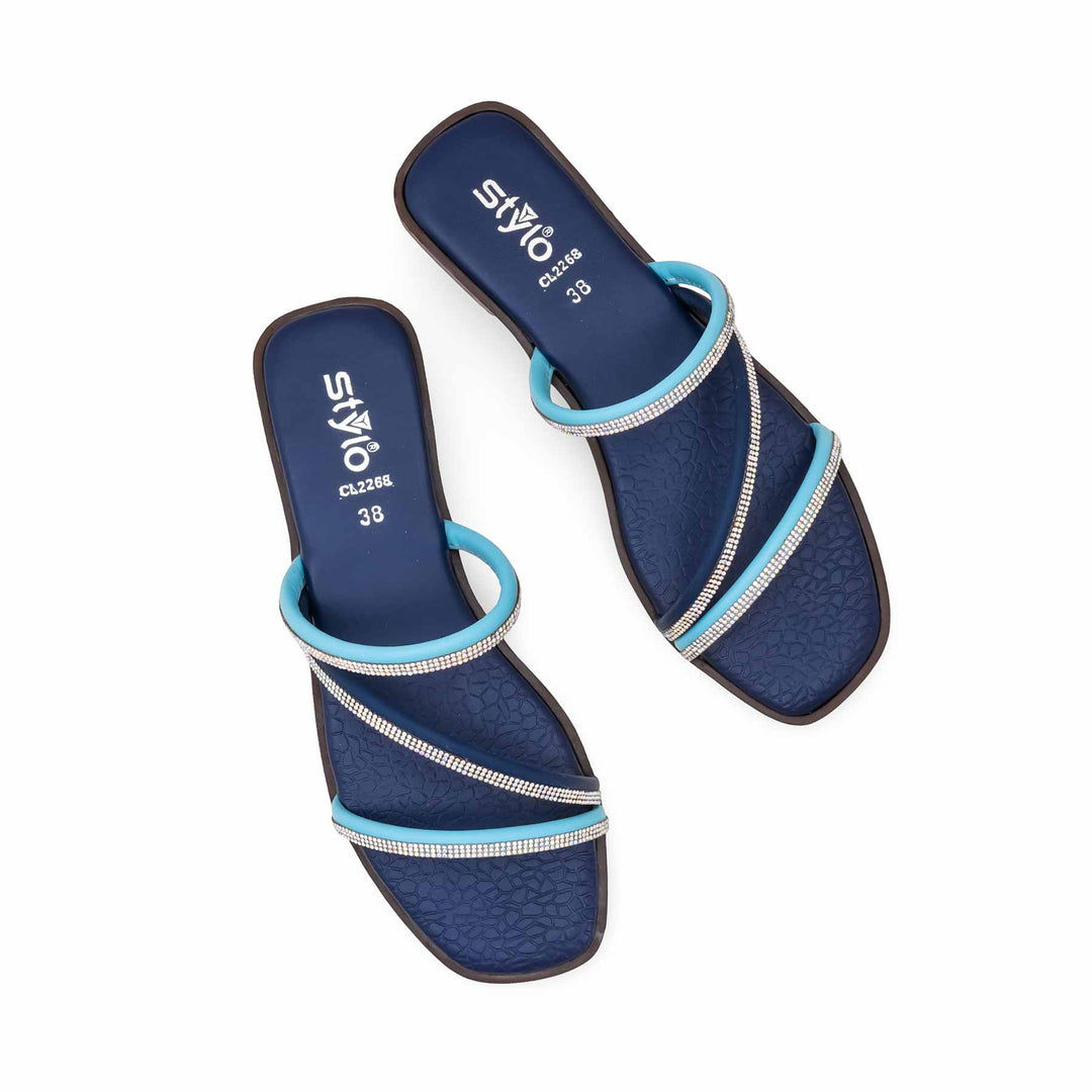 Navy Casual Chappal For Ladies CL2268